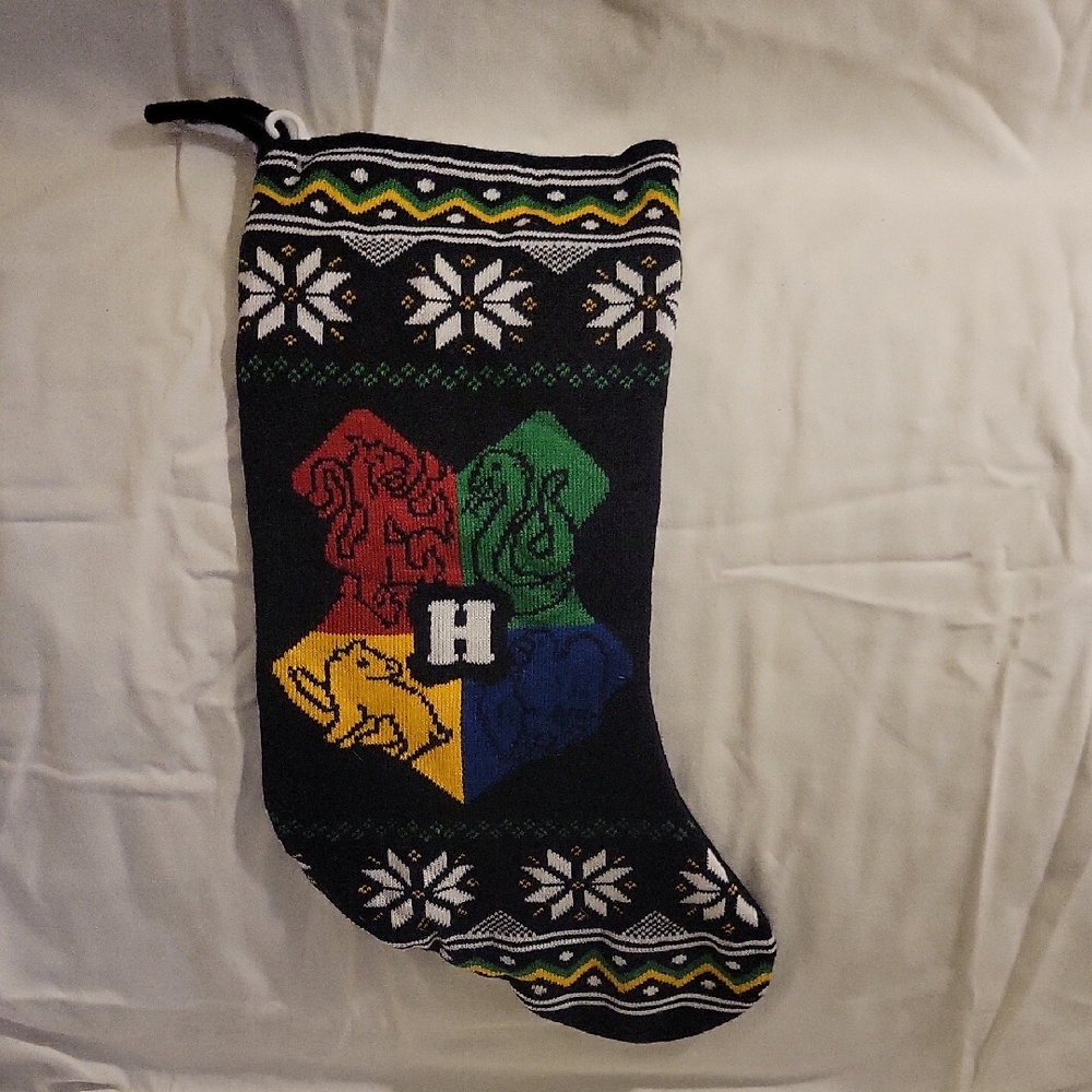 Warner Bros. Harry Potter White and Black Christmas Stocking. Gifts, Holidays